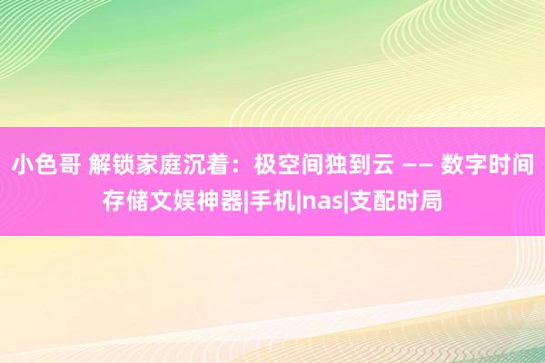 小色哥 解锁家庭沉着：极空间独到云 —— 数字时间存储文娱神器|手机|nas|支配时局