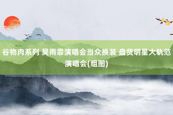 谷物肉系列 吴雨霏演唱会当众换装 盘货明星大轨范演唱会(组图)