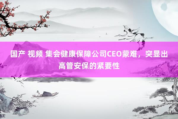 国产 视频 集会健康保障公司CEO蒙难，突显出高管安保的紧要性