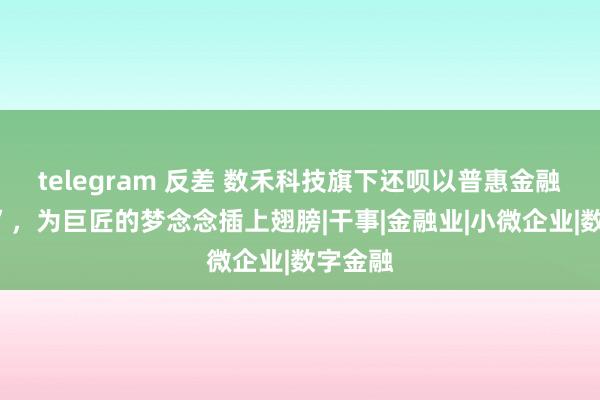 telegram 反差 数禾科技旗下还呗以普惠金融“活力”，为巨匠的梦念念插上翅膀|干事|金融业|小微企业|数字金融