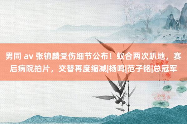 男同 av 张镇麟受伤细节公布！蚁合两次趴地，赛后病院拍片，交替再度缩减|杨鸣|范子铭|总冠军