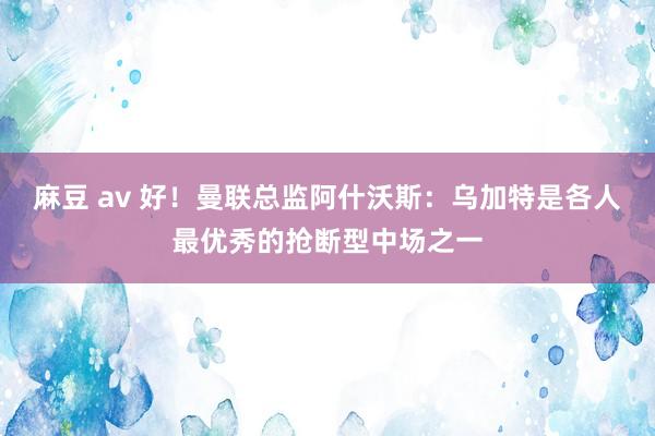 麻豆 av 好！曼联总监阿什沃斯：乌加特是各人最优秀的抢断型中场之一