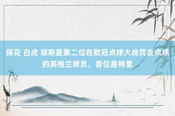 探花 白虎 琼斯是第二位在欧冠点球大战罚丢点球的英格兰球员，首位是特里